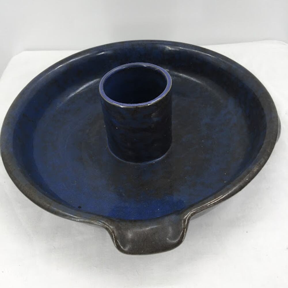 Handmade Art Pottery Whole Vertical Chicken Clay Roaster Pan Casserole